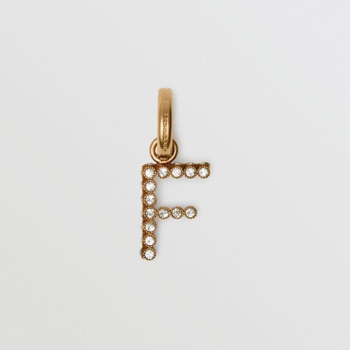 Burberry Burberry Crystal 'f' Alphabet Charm, Yellow