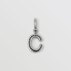 Burberry Burberry Leather-topstitched 'c' Alphabet Charm, Grey