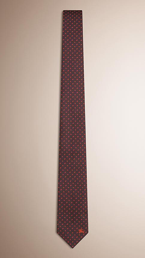 Burberry Slim Cut Micro Diamond Silk Tie