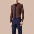 Burberry Burberry Slim Fit Polka Dot Cotton Shirt, Size: 16, Red