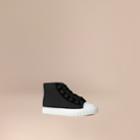 Burberry Burberry High-top Canvas Trainers, Size: 27, Black