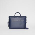 Burberry Burberry Large Textured Leather Briefcase, Blue
