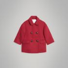 Burberry Burberry Double-faced Wool Pea Coat, Size: 14y, Red