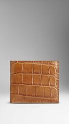 Burberry Alligator Leather Folding Wallet