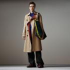 Burberry Burberry Tartan-lined Cotton Gabardine Trench Coat, Size: 42, Yellow