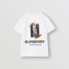 Burberry Burberry Childrens Vintage Photo Print Cotton T-shirt, Size: 4y, White