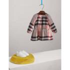 Burberry Burberry Gathered Check Cotton Flannel Dress, Size: 3y, Pink