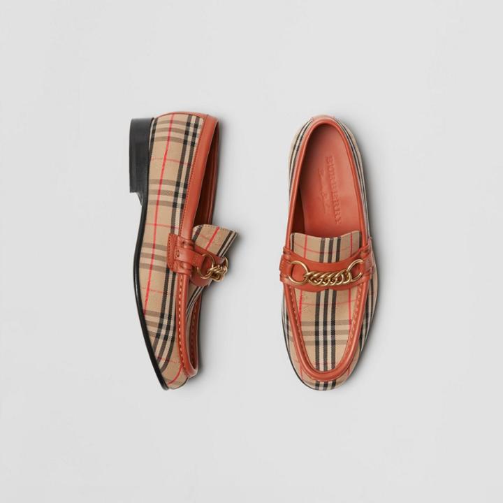 Burberry Burberry The 1983 Check Link Loafer, Size: 37, Red