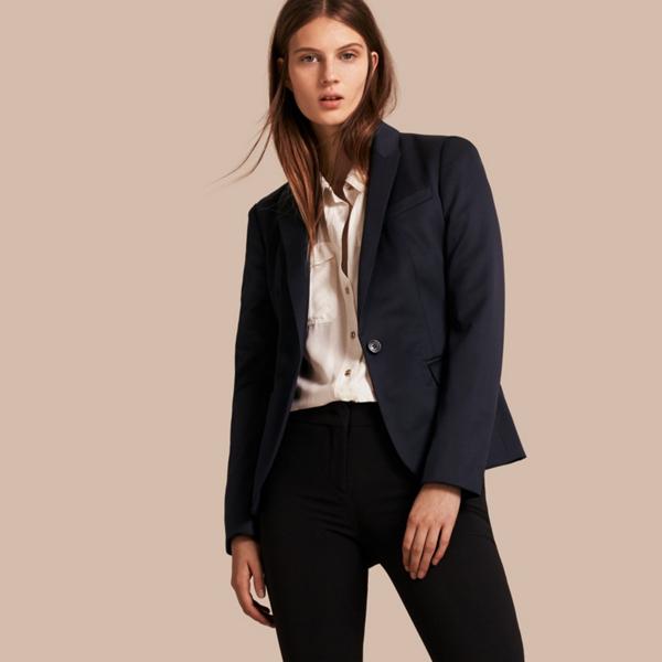 Burberry Wool Blend Tuxedo Jacket