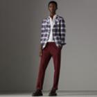 Burberry Burberry Soho Fit Check Ramie Cotton Tailored Jacket, Size: 34r, White