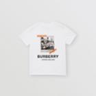 Burberry Burberry Childrens Vintage Polaroid Print Cotton T-shirt, Size: 2y, White