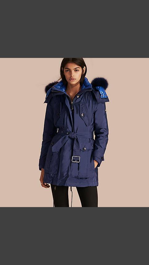 Burberry Fur-trimmed Parka With Detachable Down-filled Jacket