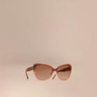 Burberry Burberry Check Detail Square Cat-eye Sunglasses, Pink
