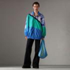 Burberry Burberry Reversible Tie-dye Silk Shell Suit Jacket, Blue