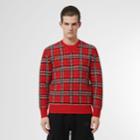 Burberry Burberry Check Cashmere Jacquard Sweater, Red