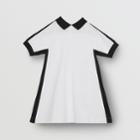 Burberry Burberry Childrens Embossed Logo Cotton Piqu Polo Dress, Size: 10y, White