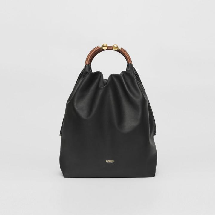 Burberry Burberry Ring Detail Leather Tote