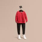 Burberry Burberry Long-sleeved Pleat Detail Check Cotton T-shirt, Size: 10y, Red