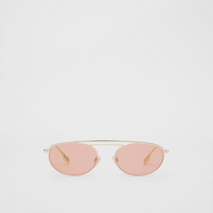 Burberry Burberry Oval Frame Sunglasses, Pink