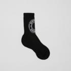 Burberry Burberry Logo Graphic Intarsia Technical Stretch Cotton Socks, Black