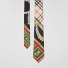 Burberry Burberry Modern Cut Archive Scarf Print Silk Tie, Yellow