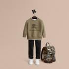 Burberry Burberry Embroidered Cotton Jersey Sweatshirt, Size: 14y, Green