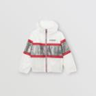 Burberry Burberry Childrens Lace Panel Laminated Mesh Hooded Jacket, Size: 10y, White