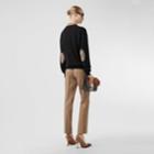 Burberry Burberry Vintage Check Detail Merino Wool Cardigan, Size: S, Black