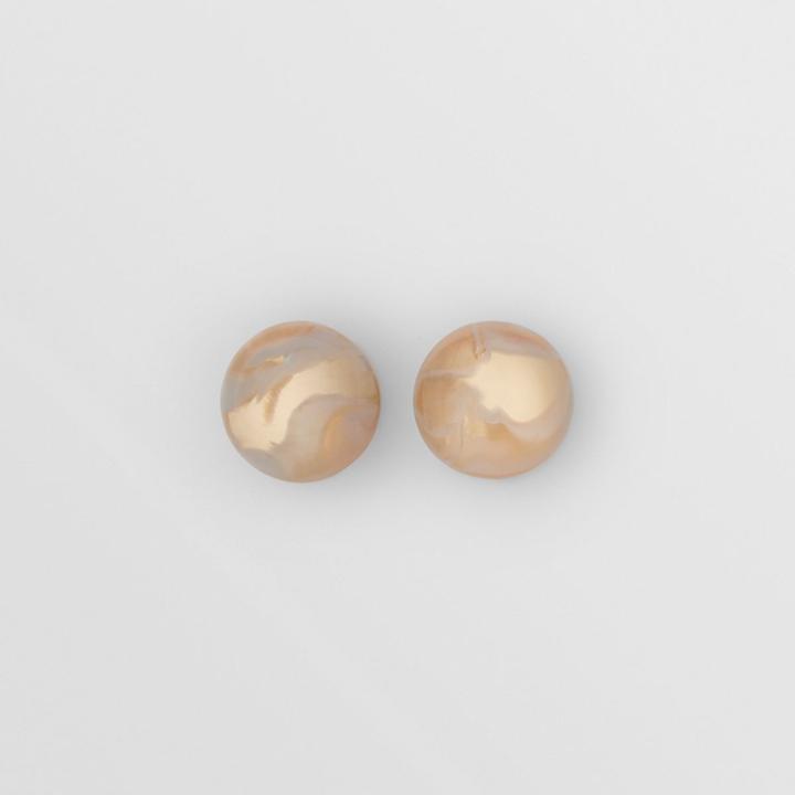 Burberry Burberry Marbled Resin Gold-plated Sphere Earrings, White