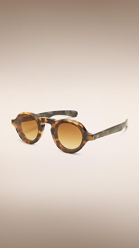 Burberry Prorsum Colour Block Round Frame Sunglasses