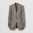 Burberry Burberry Basque Detail Technical Wool Tailored Jacket, Size: 04, Brown