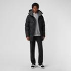 Burberry Burberry Check Detail Down-filled Hooded Puffer Coat, Size: 42, Black