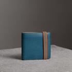 Burberry Burberry Heritage Stripe Leather International Bifold Wallet, Blue