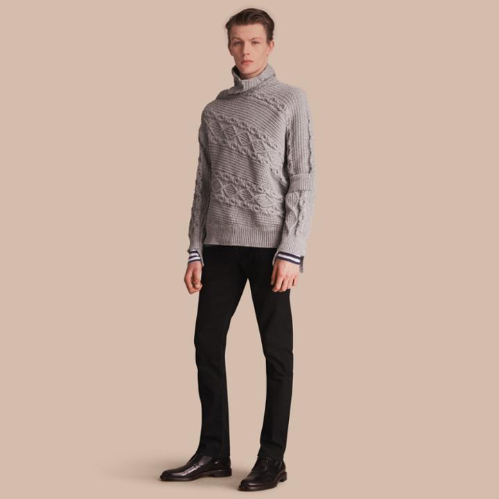 Burberry Burberry Straight Fit Stretch-denim Jeans, Size: 28r, Black