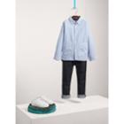 Burberry Burberry Directional Stripe Cotton Linen Shirt, Size: 6y, Blue