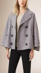 Burberry Double-breasted Cashmere Poncho Jacket