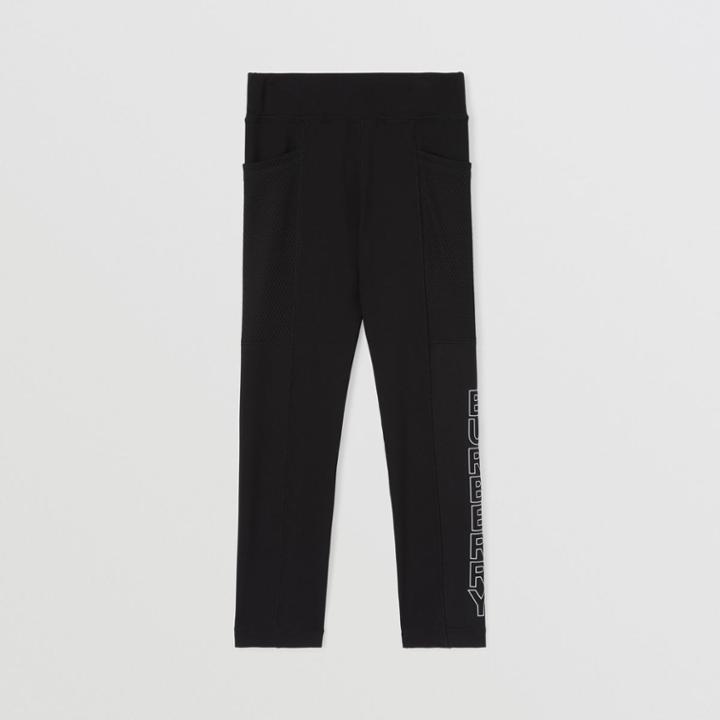 Burberry Burberry Childrens Logo Print Stretch Jersey Leggings, Size: 10y