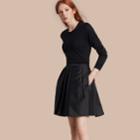 Burberry Burberry Sculptured Silk Blend Skirt, Size: 00, Black
