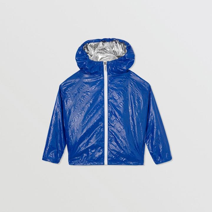 Burberry Burberry Childrens Logo Print Lightweight Hooded Jacket, Size: 3y, Blue