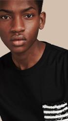 Burberry Cotton T-shirt With Sequin Stripe Detail