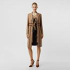 Burberry Burberry Leather Harness Detail Wool Tailored Coat, Size: 00, Brown