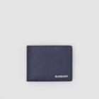 Burberry Burberry Grainy Leather Bifold Wallet, Blue