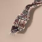 Burberry The Classic Cashmere Scarf In Check With Peony Rose Print