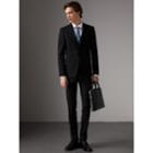 Burberry Burberry Slim Fit Wool Part-canvas Suit, Size: 56r, Black