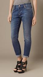 Burberry Relaxed Fit Mid-indigo Jeans