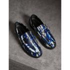 Burberry Burberry Splash Leather Penny Loafers, Size: 41.5