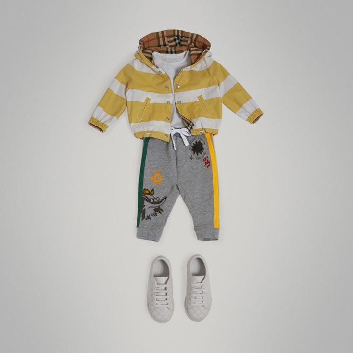 Burberry Burberry Stripe Detail Cotton Sweatpants, Size: 12m