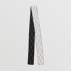 Burberry Burberry Embellished Net Print Silk Twill Skinny Scarf, Black