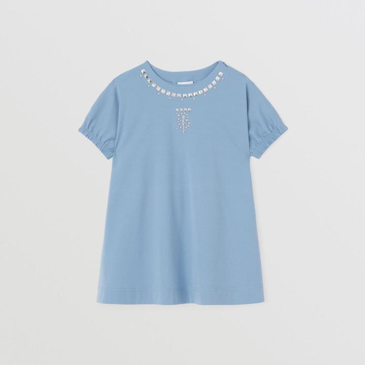 Burberry Burberry Childrens Short-sleeve Monogram Motif Stretch Cotton Dress, Size: 12y