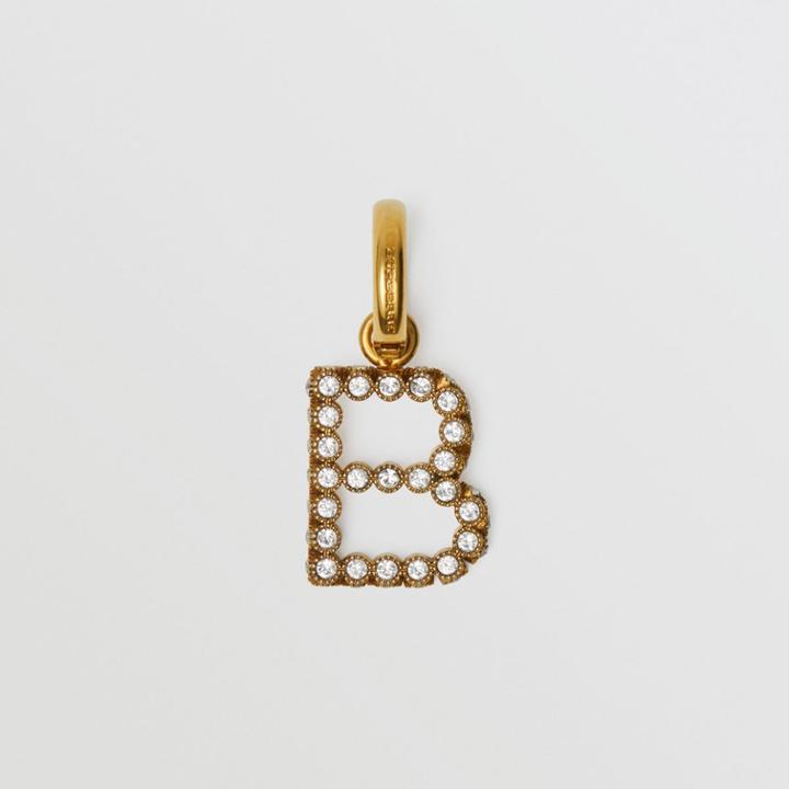 Burberry Burberry Crystal 'b' Alphabet Charm, Yellow